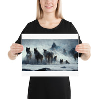 Midjourney Wolves Photo paper poster