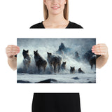 Midjourney Wolves Photo paper poster